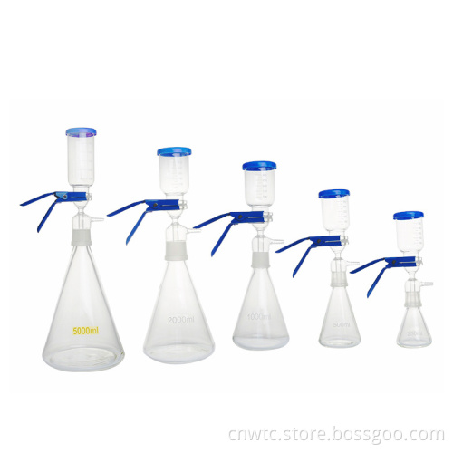High Borosilicate Glass Filtration Sets in Various Sizes: 250ml, 500ml, and 1000ml - CE & ISO Certified Laboratory Glassware